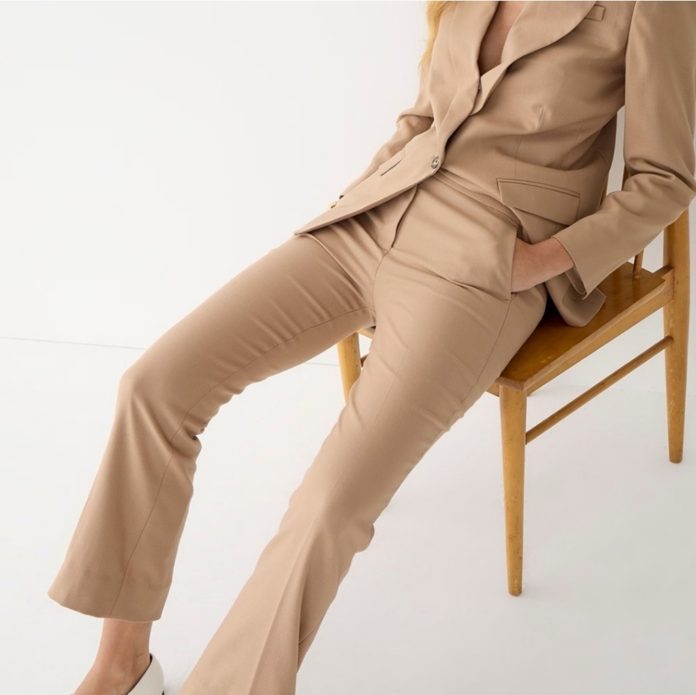 J.Crew Willa cropped flare pant in Italian city wool Size 14 NWT